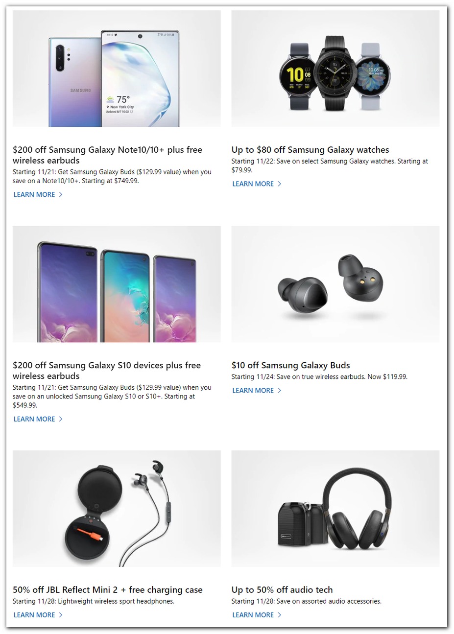 Samsung Note / Galaxy / Buds